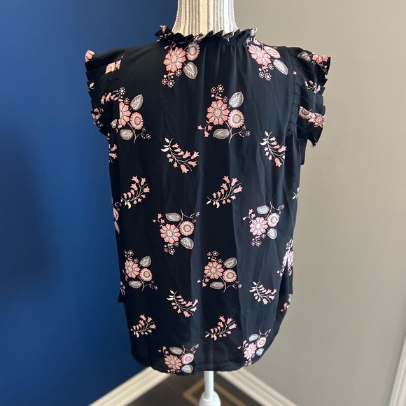 Loft Floral Ruffle Shell - Picture 8 of 9